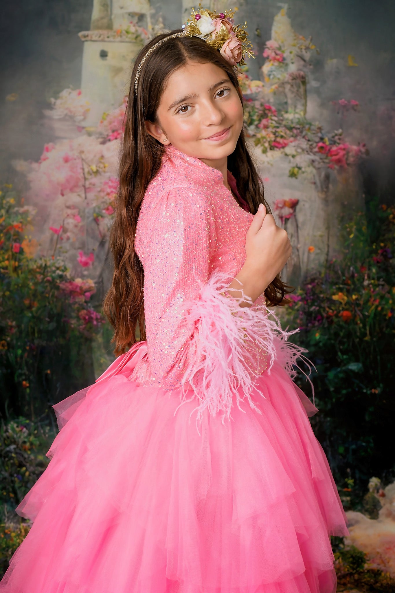 Christmas pink dresses, High low dresses, dresses for photography sessions, rental gowns, dream dress sessions