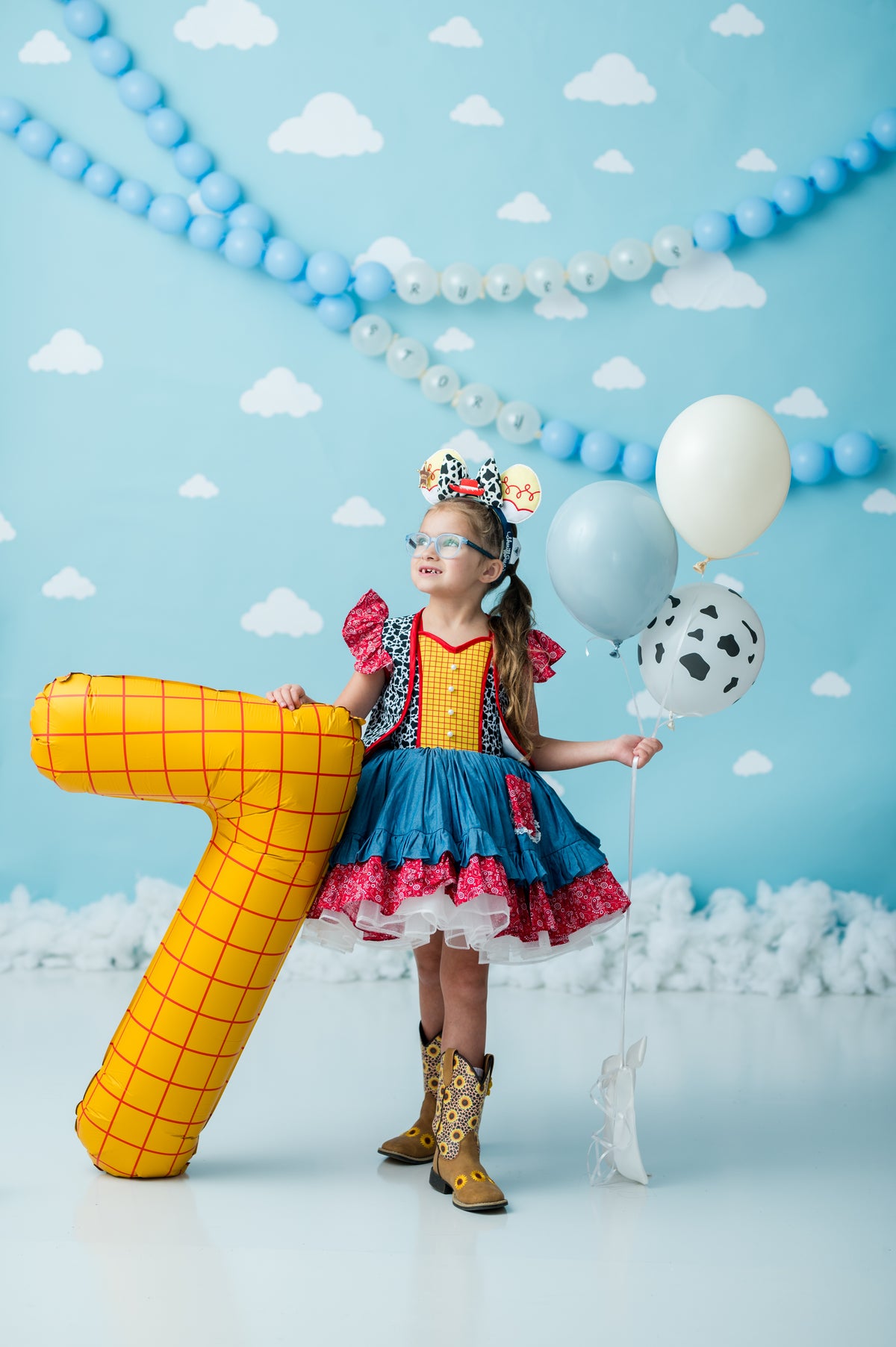 “You’ve Got a Friend” Western Twirl Dress Rental | Dress + Detachable Vest| Fits 4Y–8Y