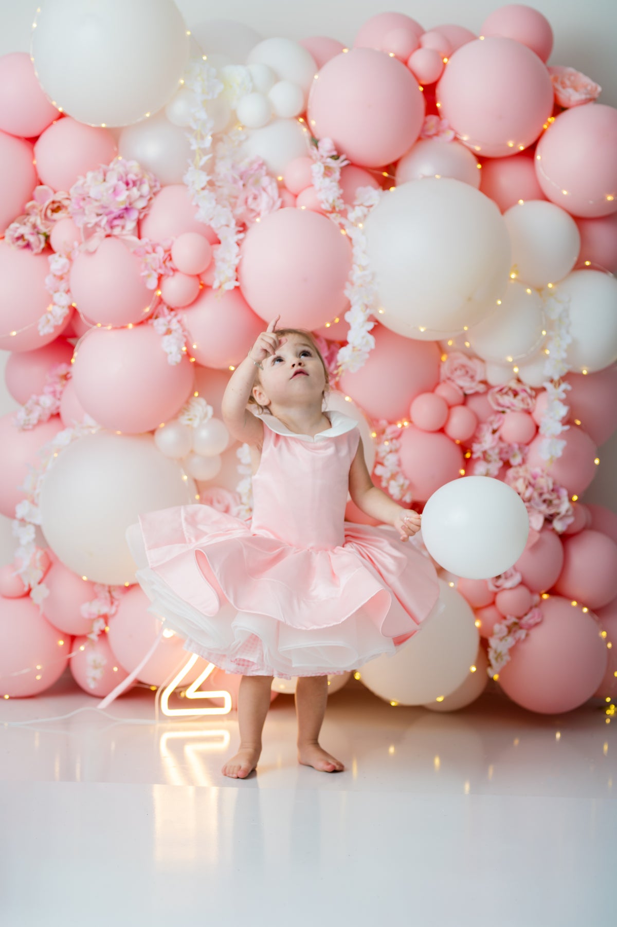 The Rosalie | Pink Gingham Bow Reversible Twirl Dress Rental | Fits 2Y-4Y