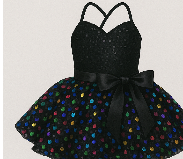 Custom Detachable Wrap Sequin Skirt