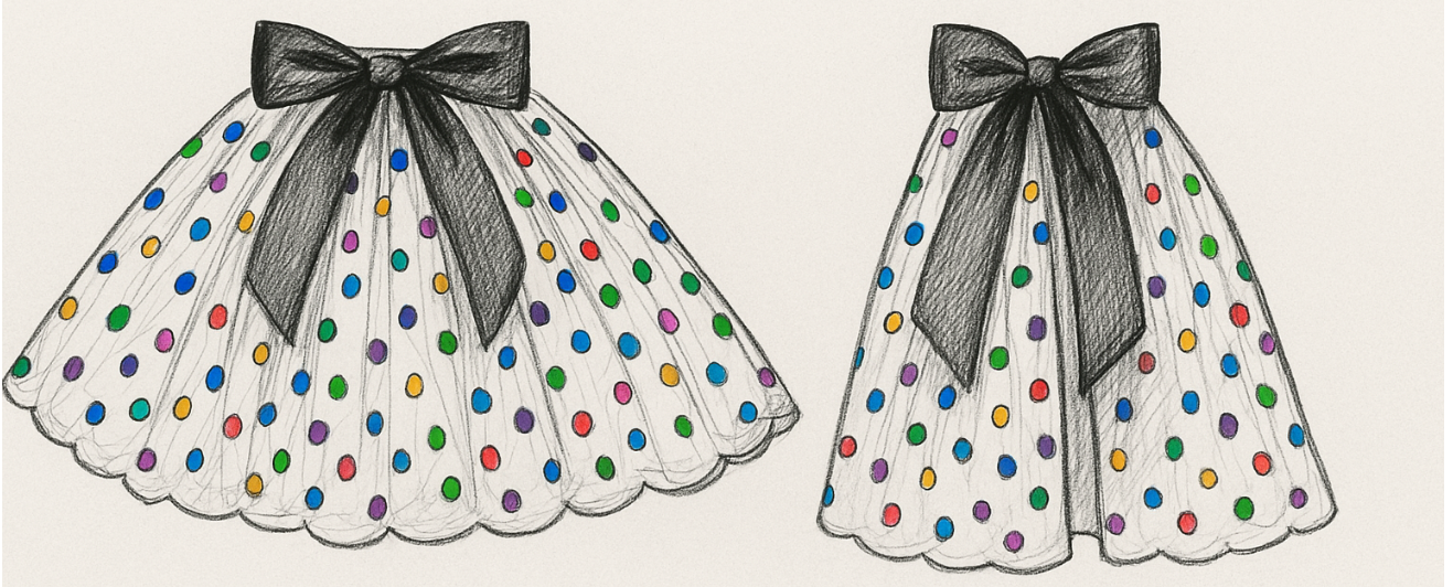 Custom Detachable Wrap Sequin Skirt