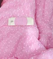 Bows of Grace SIZE 7-9 YEAR | RTS NEW PINK Swiss Dot Short Dress – Custom Couture Gown