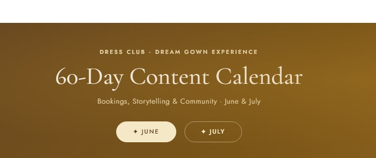 60 days of content ideas, made for Dress Club members.