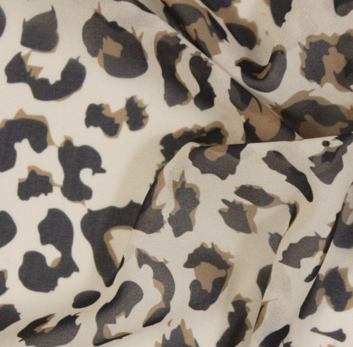 "Wild Whimsy" Leopard Print Petal-Length Dress with Removable Puff Sleeves for Photography & Special Occasions