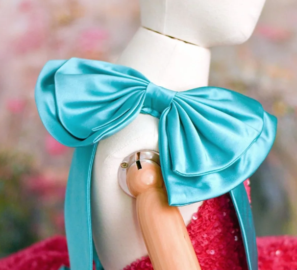 Satin Detachable Snap Shoulder Bows