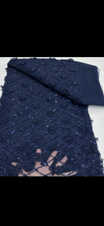 Remnant blue sequin
