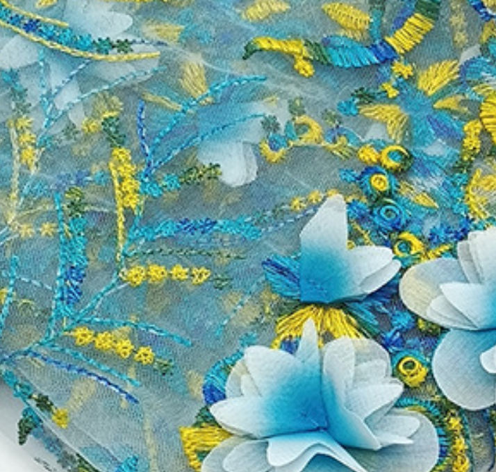 Blossom Promise Floor-Length Gown – Couture Editorial Dress for Special Occasions