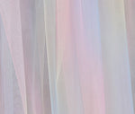 Sheer fabric with a soft gradient of pink and purple hues.