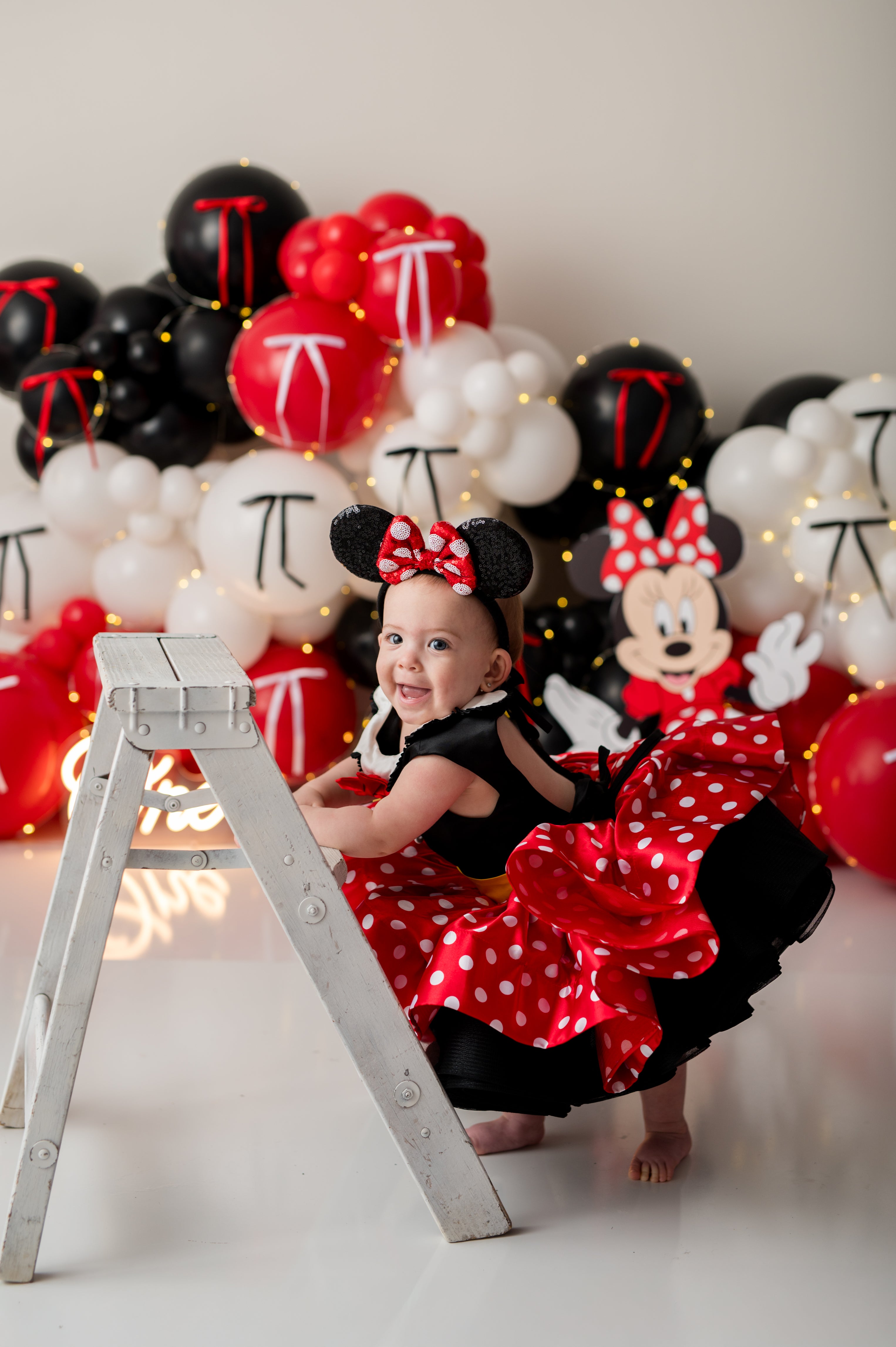 Miss Mouse Polka Dot Dress - Petal Length Gown and Detachable Jacket for Toddler Girls (3-4 Years) | Minnie-Inspired Birthday & Vacation Dress