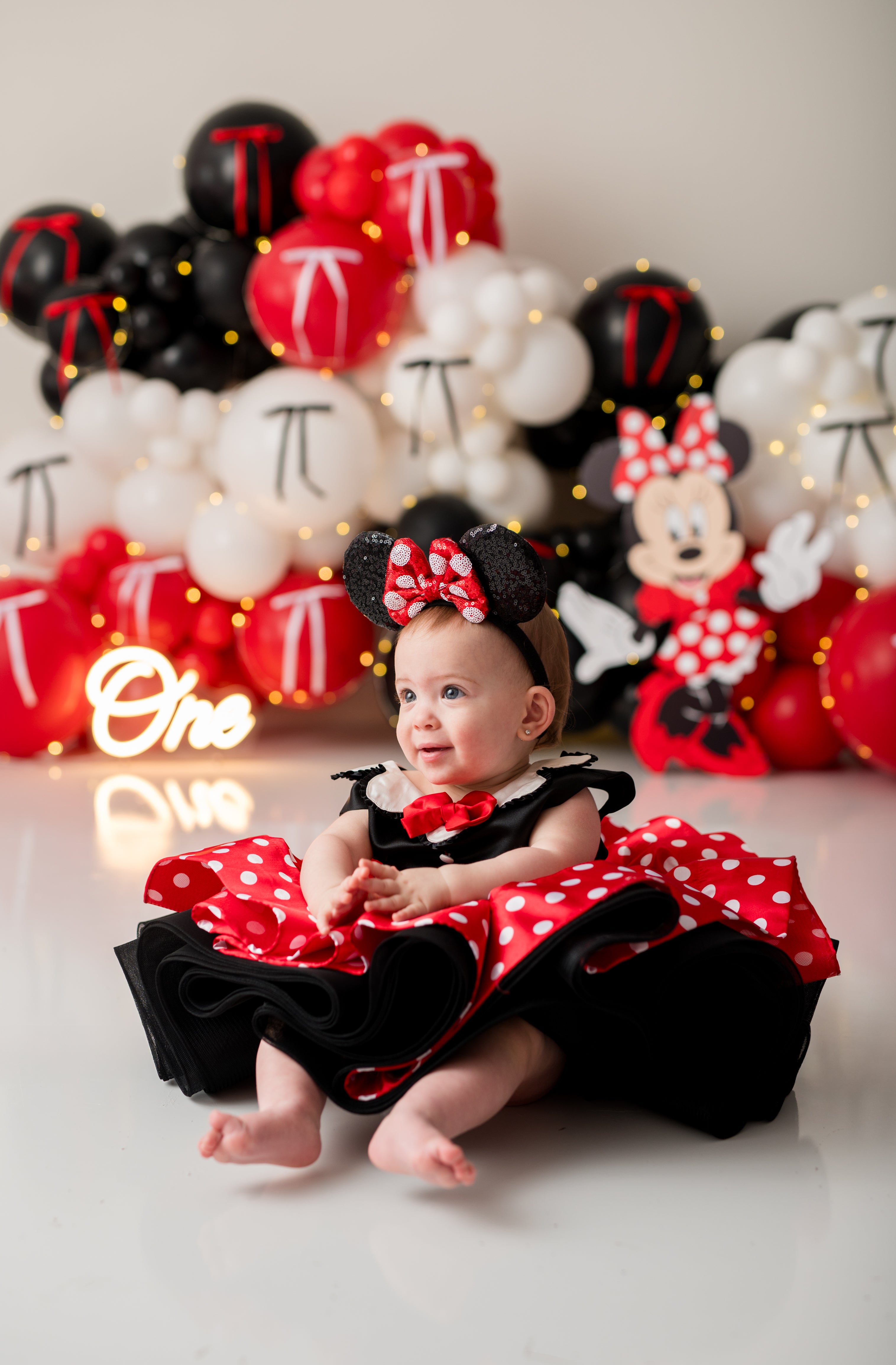 Miss Mouse Polka Dot Dress - Petal Length Gown and Detachable Jacket for Toddler Girls (3-4 Years) | Minnie-Inspired Birthday & Vacation Dress