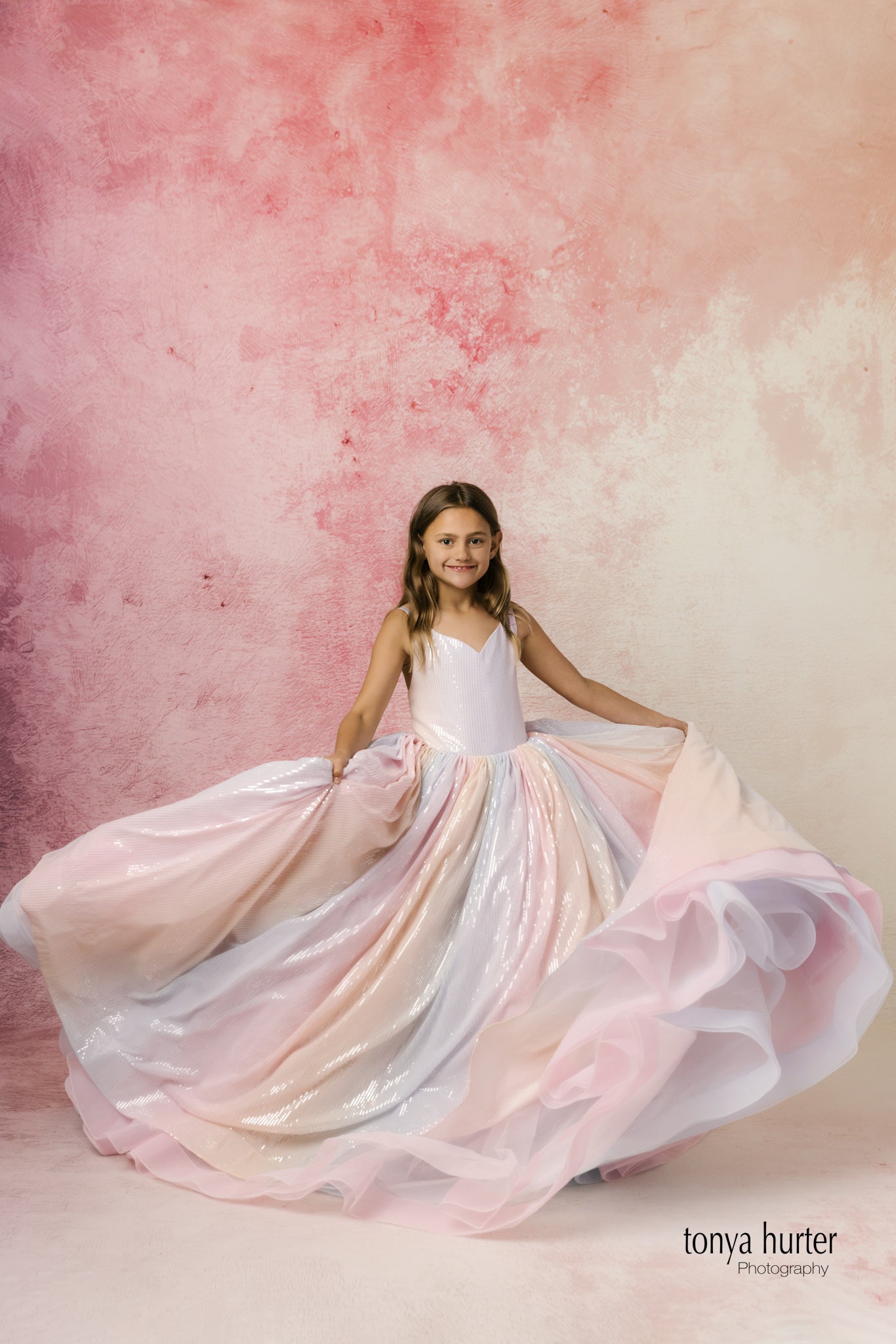 Aurora Gleam - Floor Length Gown with Detachable Tulle Sleeves (9-10 Years)