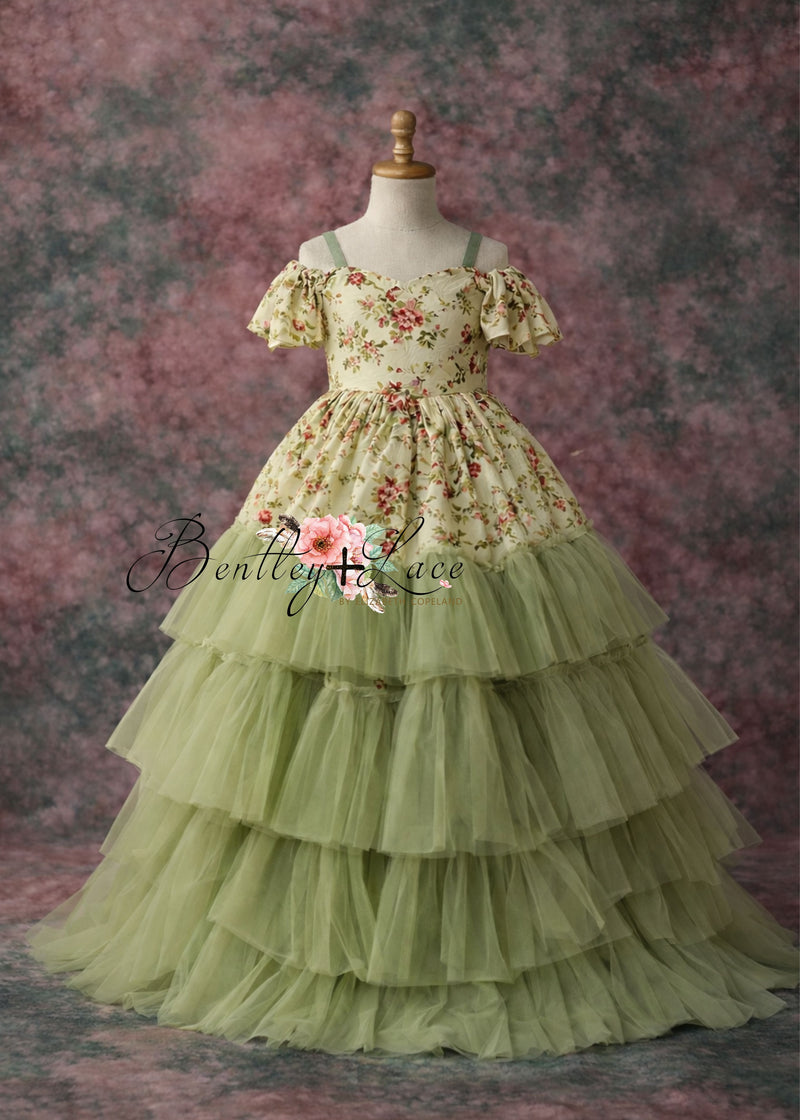 Mossflower Floor-Length Gown | Child to Adult Couture | Special Occasion Dress