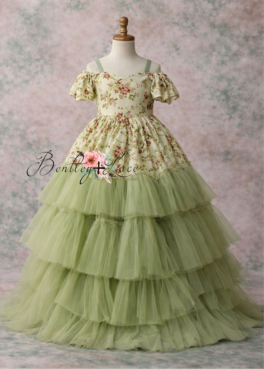 Mossflower Floor-Length Gown | Child to Adult Couture | Special Occasion Dress
