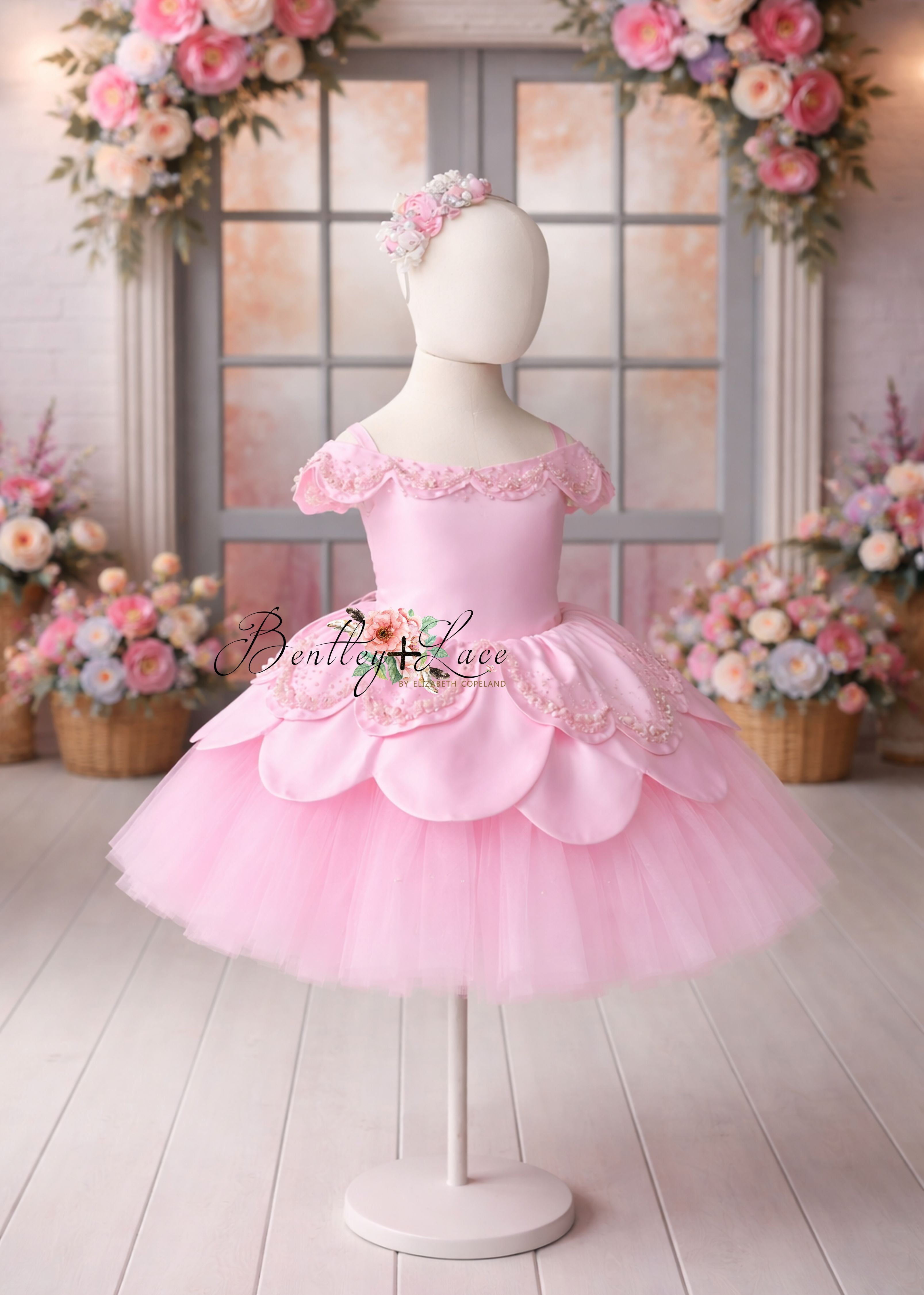 "Ballerina Princess" -Petal Length Vintage Inspired Dress (5-7Year)