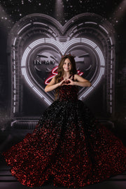 "GLAM STATEMENT" - FLOOR LENGTH GOWN- choose color Editorial Dress, Couture Gown, Special Occasion Dress