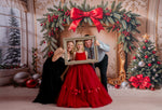 Detailed craftsmanship of hand-sewn bows on full-length tulle skirt

