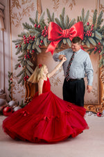 Graceful and charming formal gown for weddings, portraits, or celebrations

