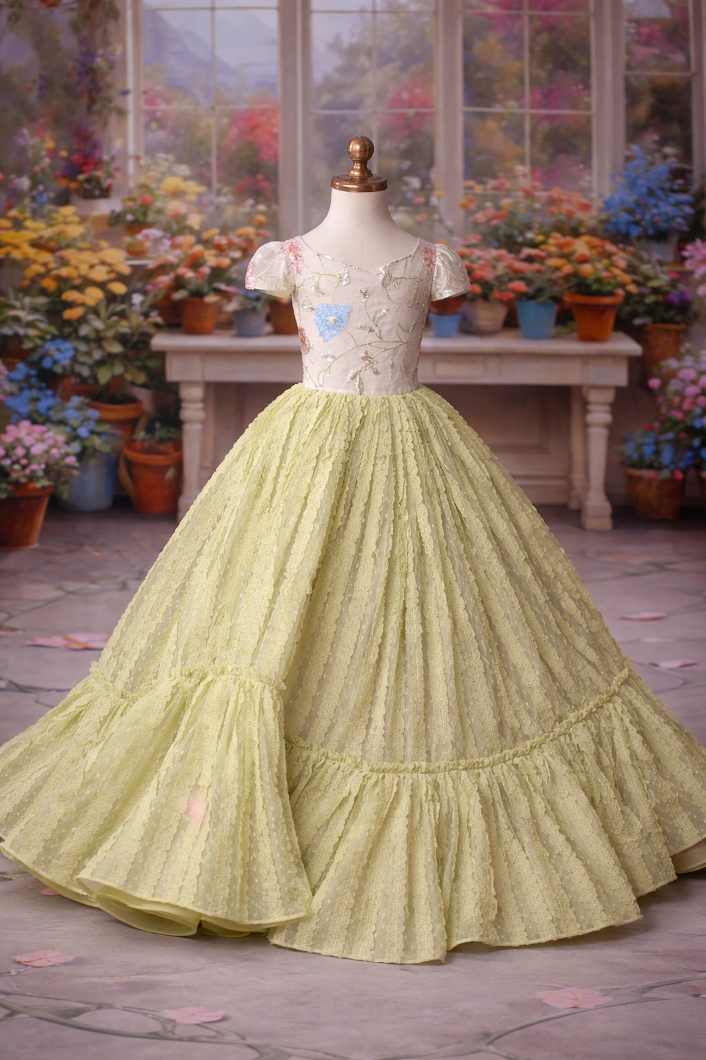 Willow Blossom Gown| Floor-Length Gown  7 year - 9 year
