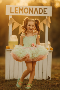 New "Sherbet Whimsy" - Petal Length Dress (5 Year-Petite 6 Year)