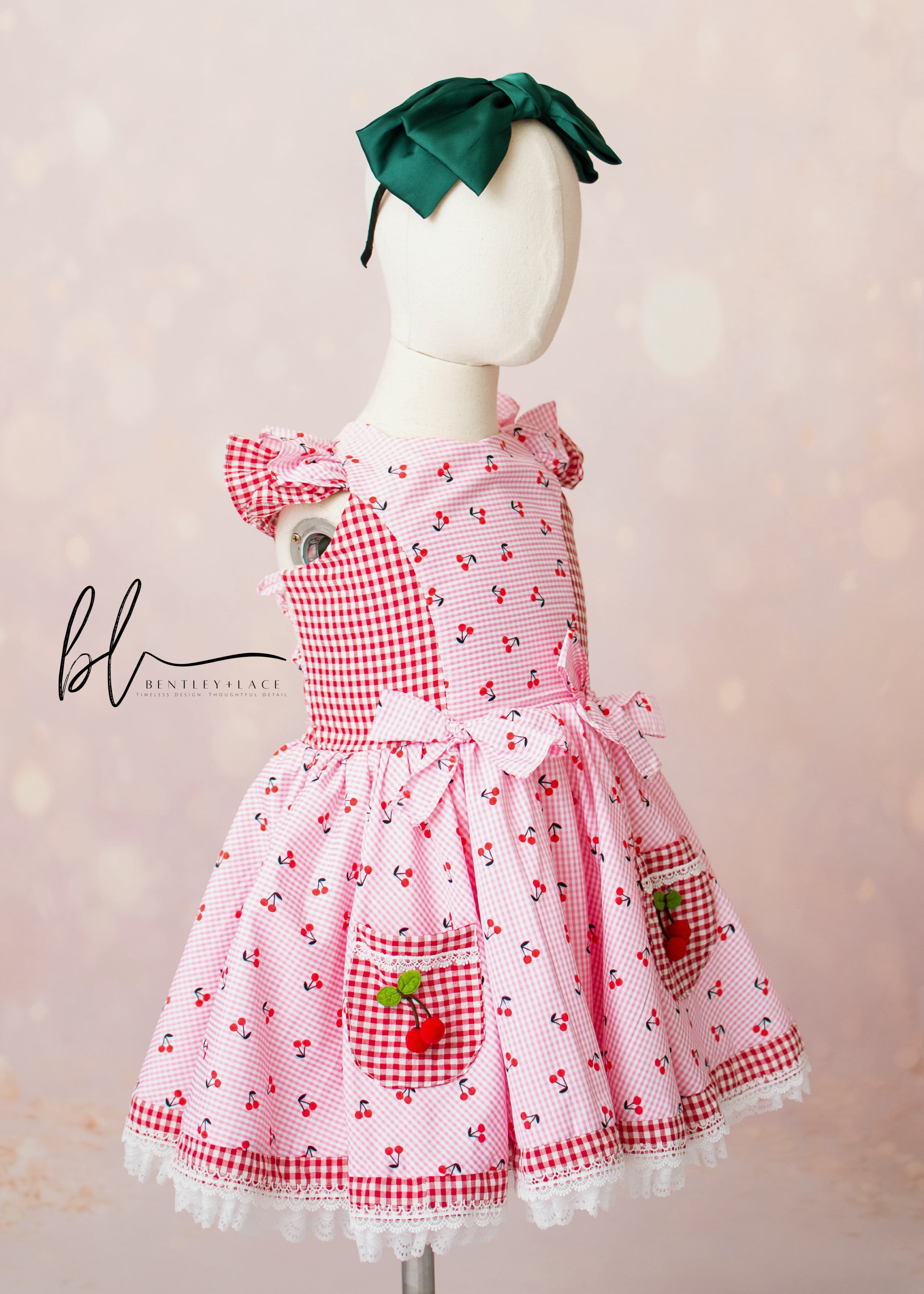 Cherry Picnic Custom Heirloom Dress Option One