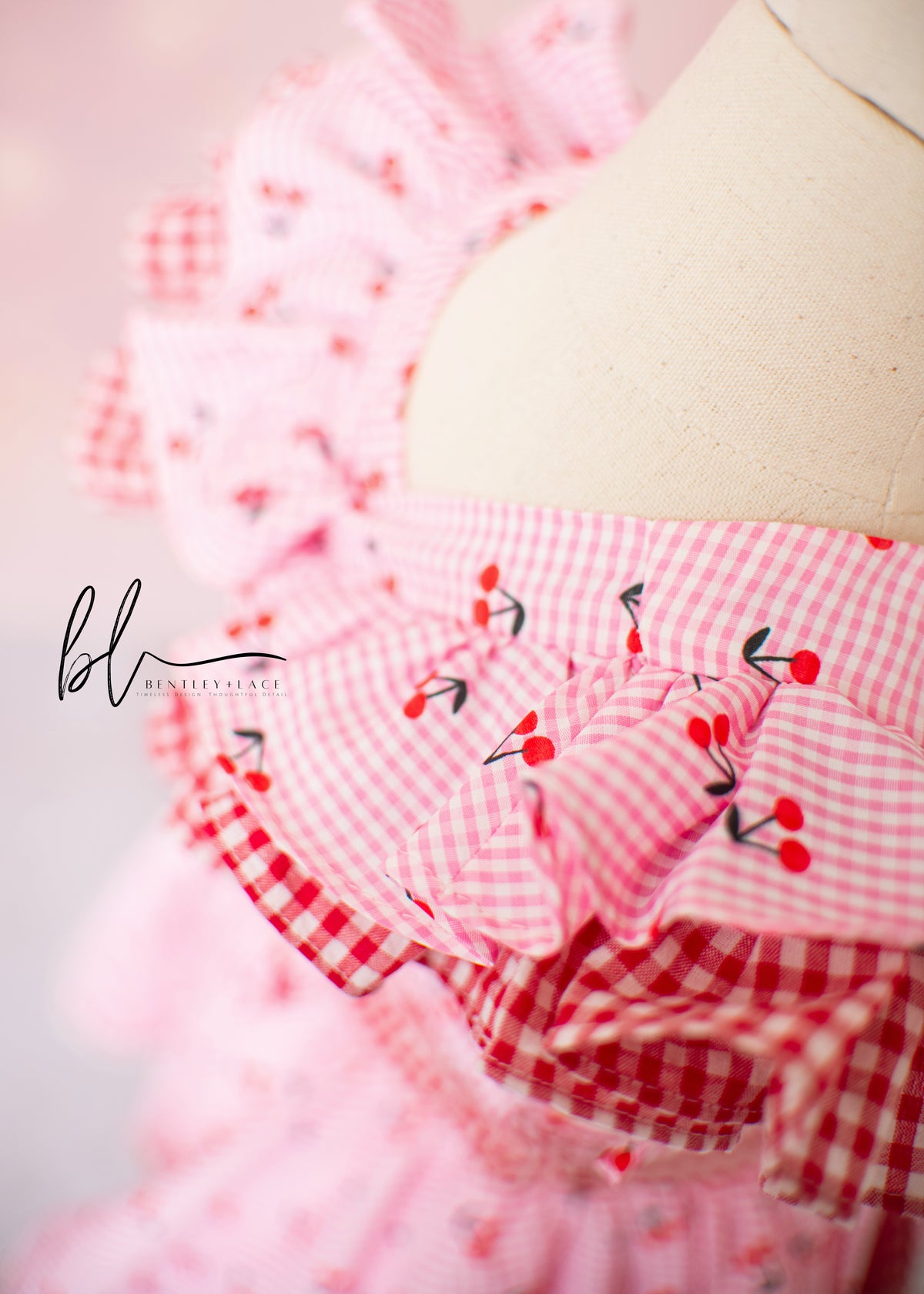 Cherry Picnic Custom Heirloom Dress Option One