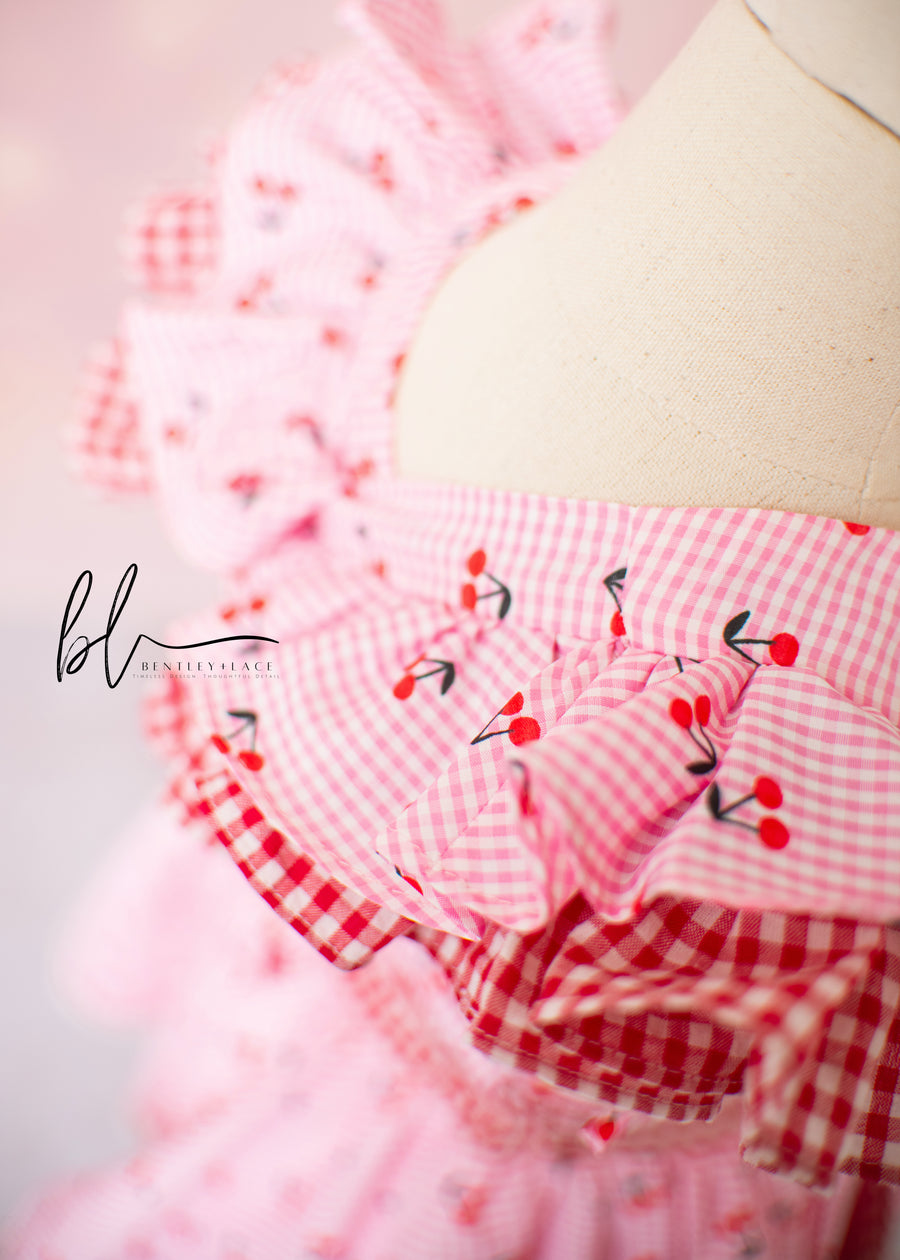 Cherry Picnic Custom Heirloom Dress Option One