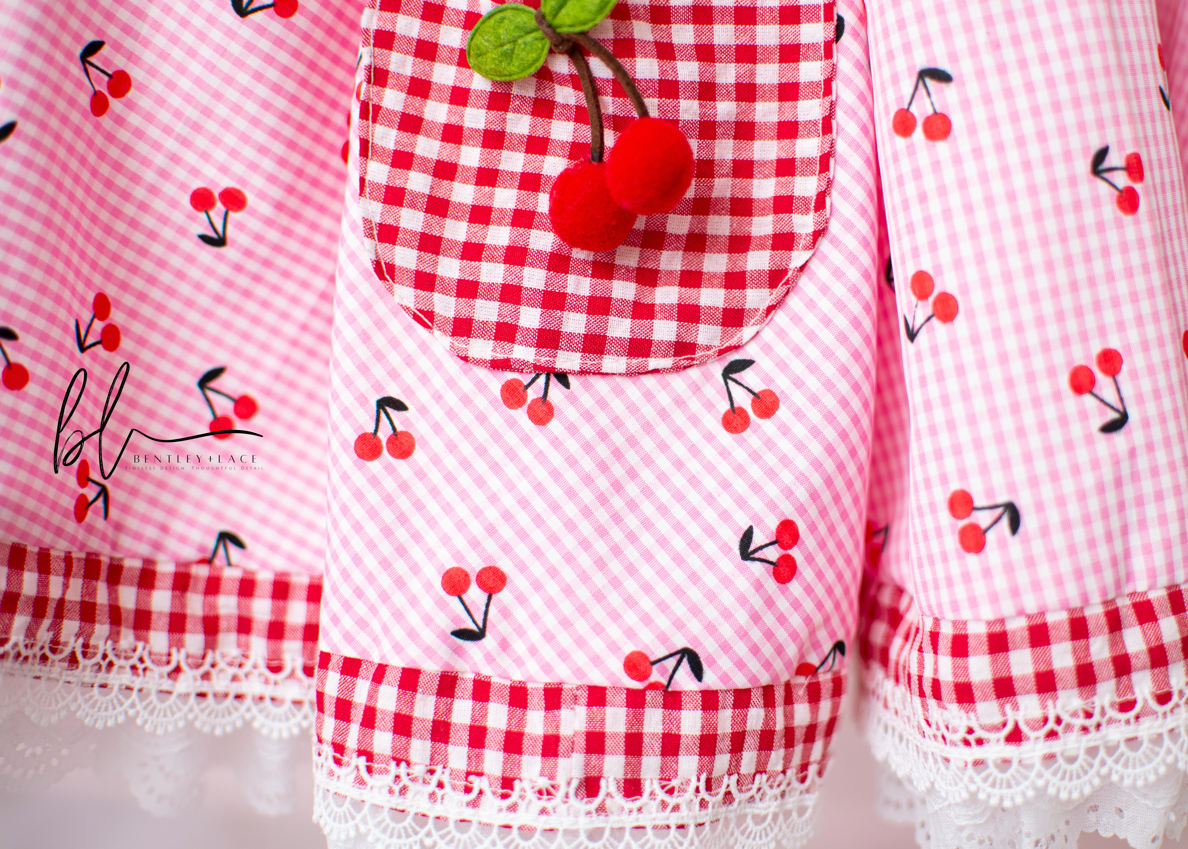 Cherry Picnic Custom Heirloom Dress Option One