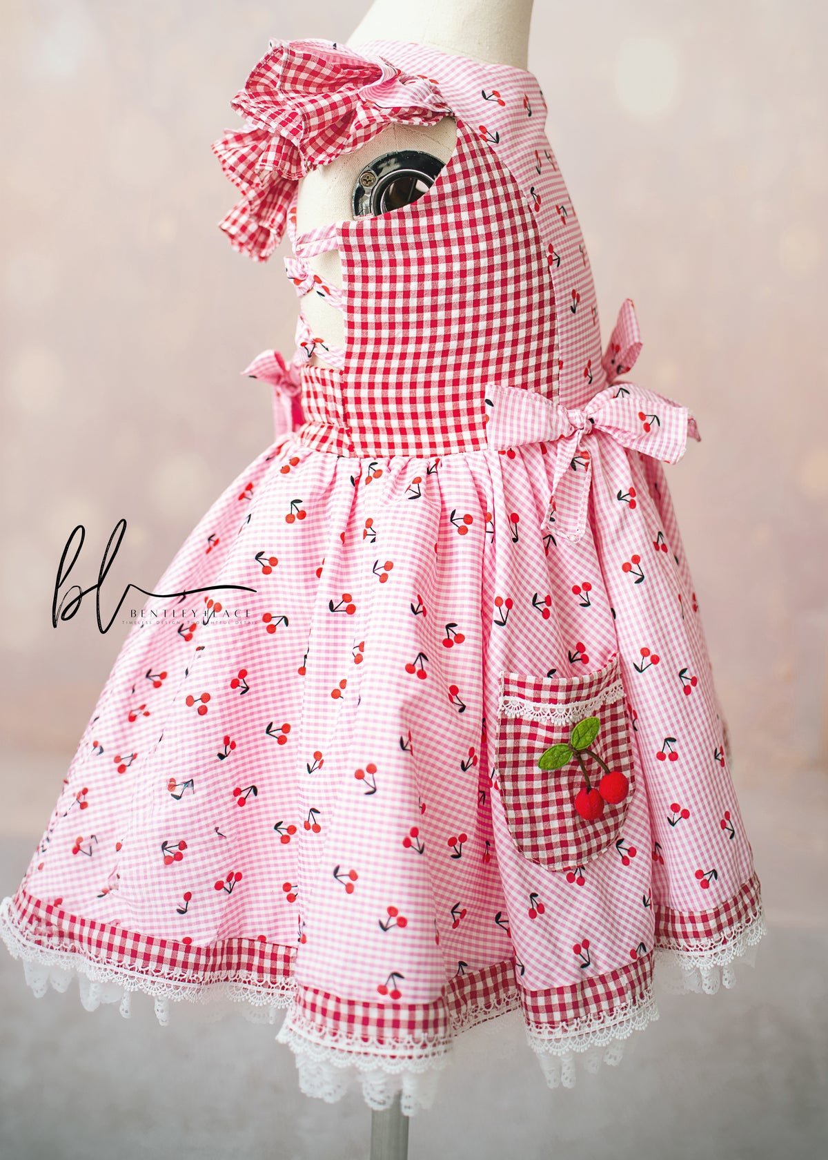 Cherry Picnic Custom Heirloom Dress Option One
