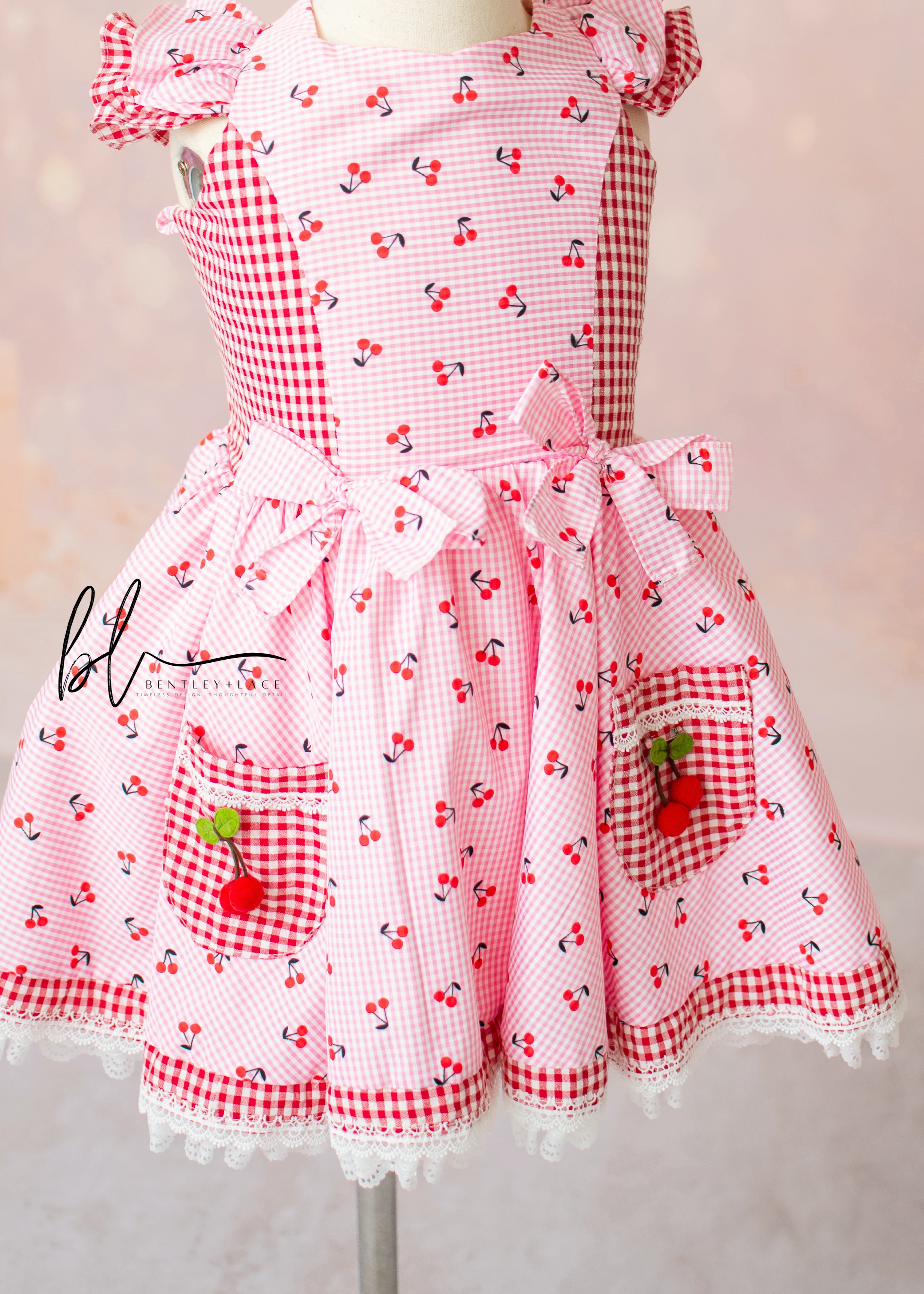 Cherry Picnic Custom Heirloom Dress Option One