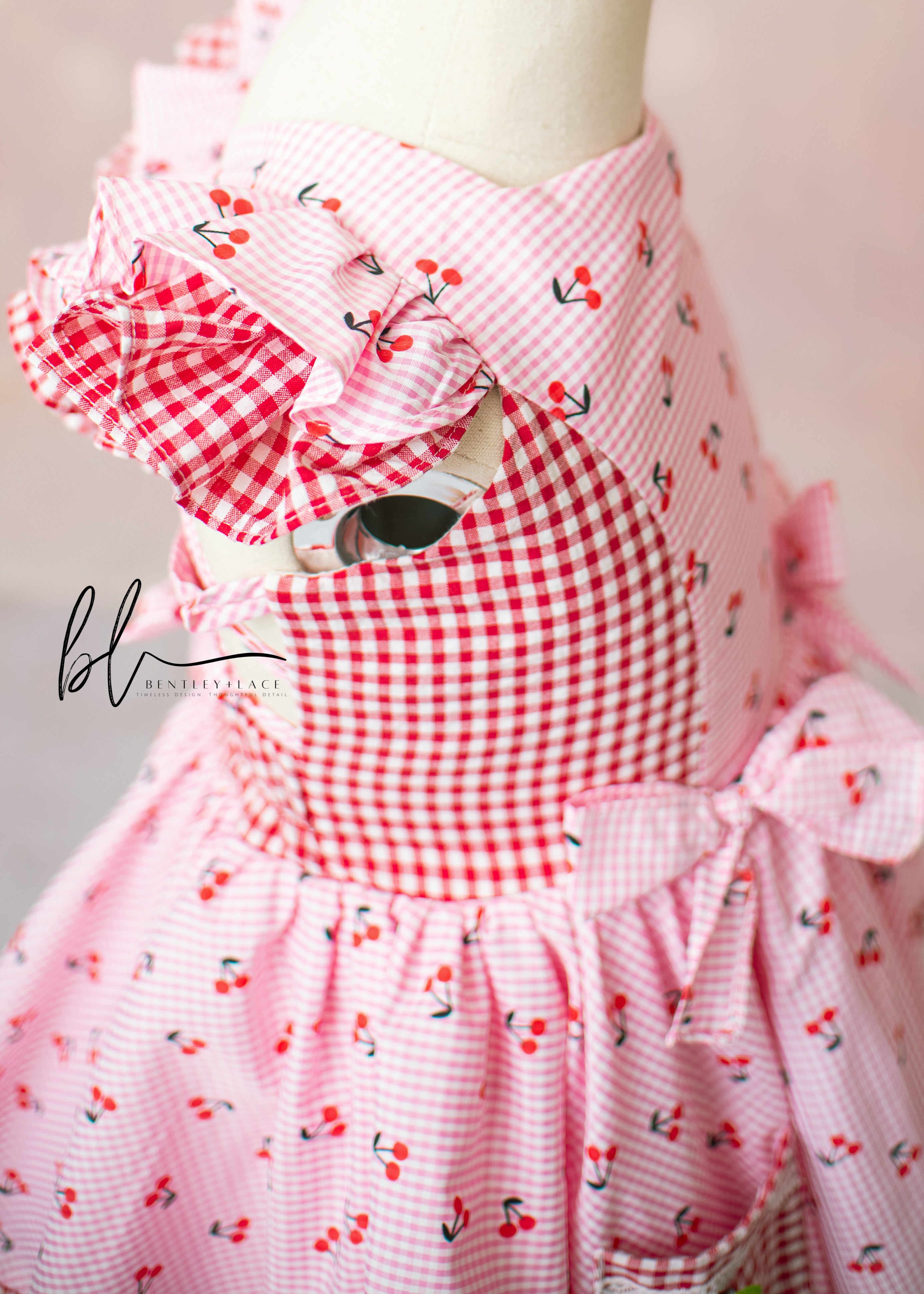 Cherry Picnic Custom Heirloom Dress Option One