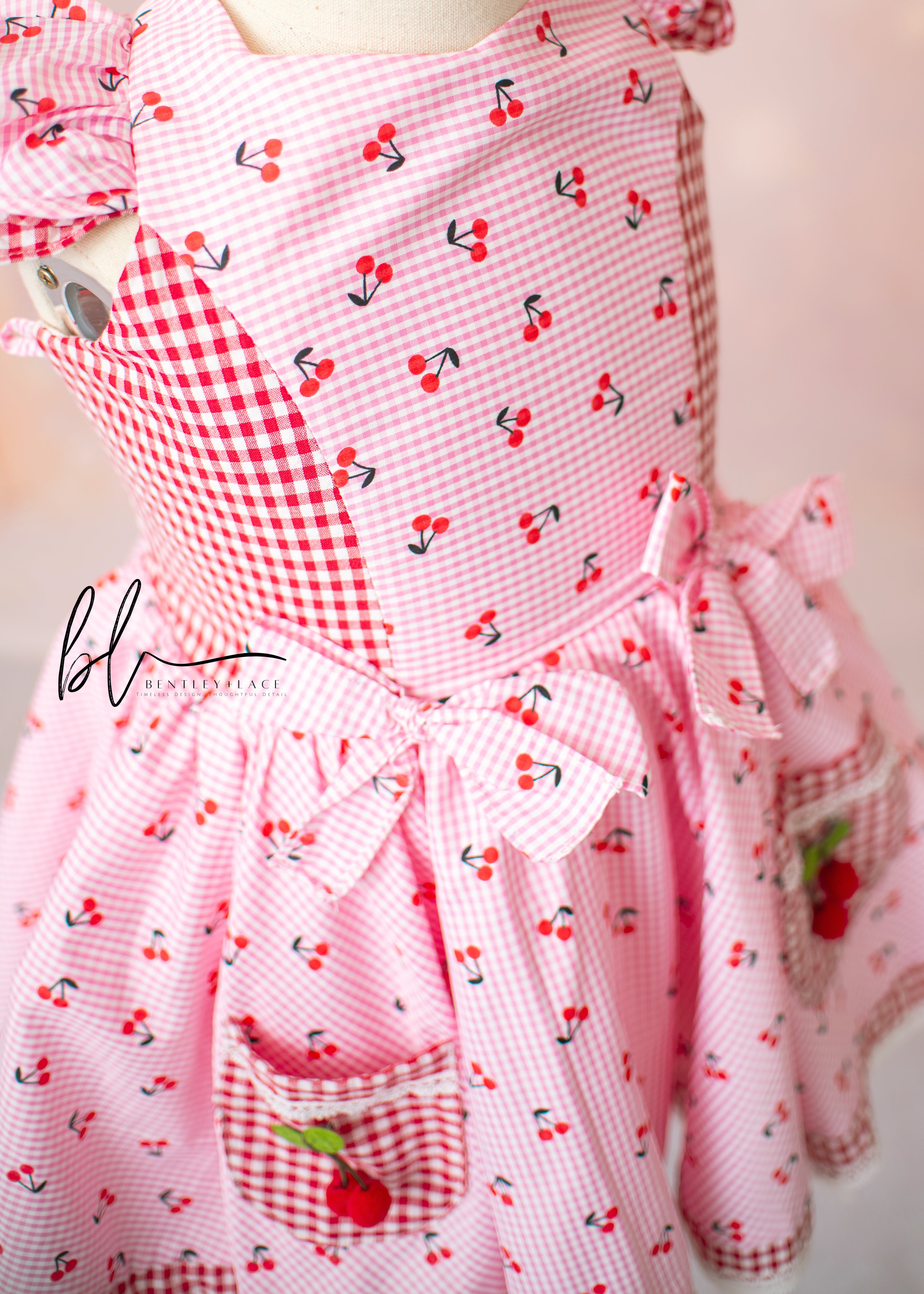 Cherry Picnic Custom Heirloom Dress Option One