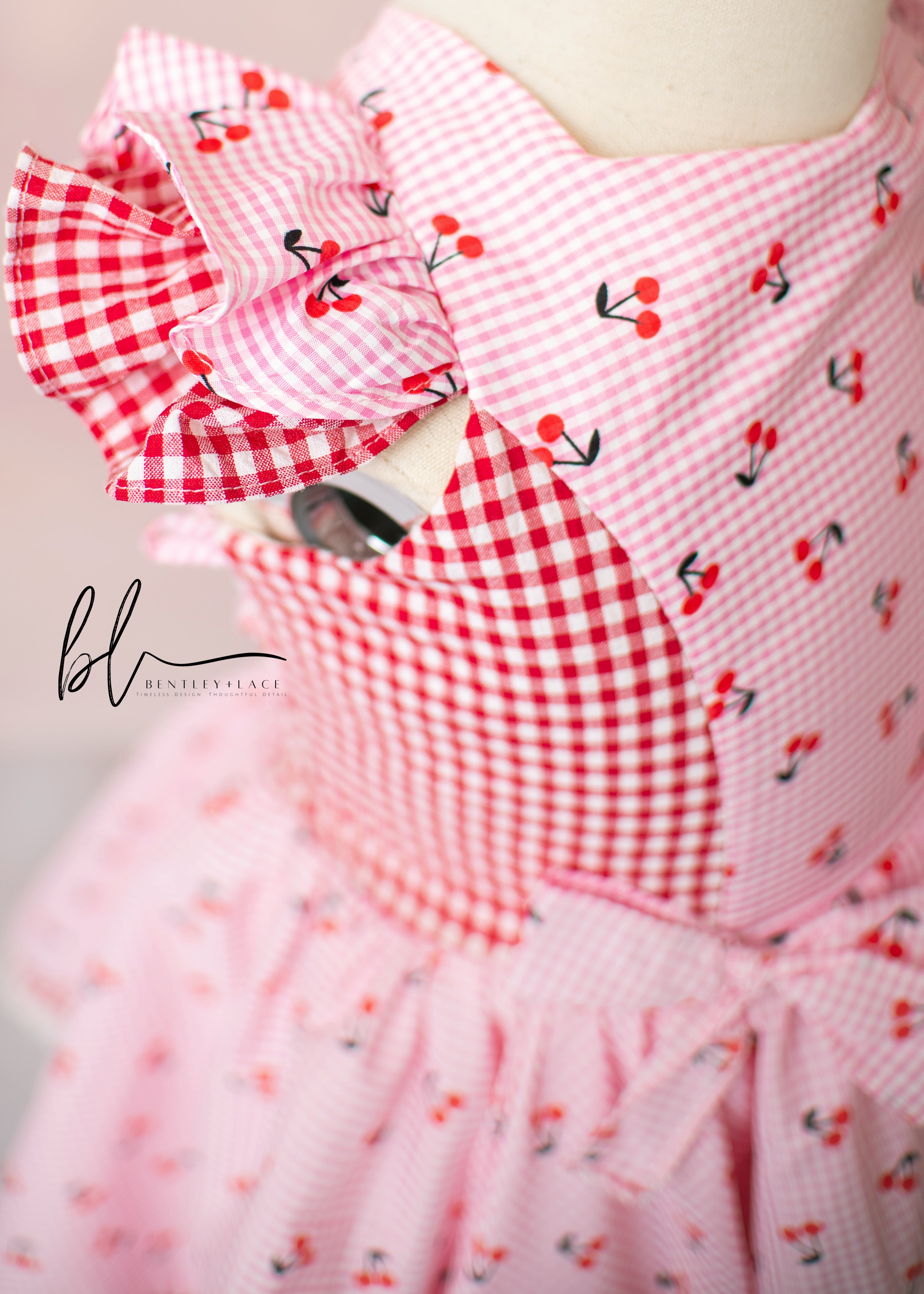 Cherry Picnic Custom Heirloom Dress Option One