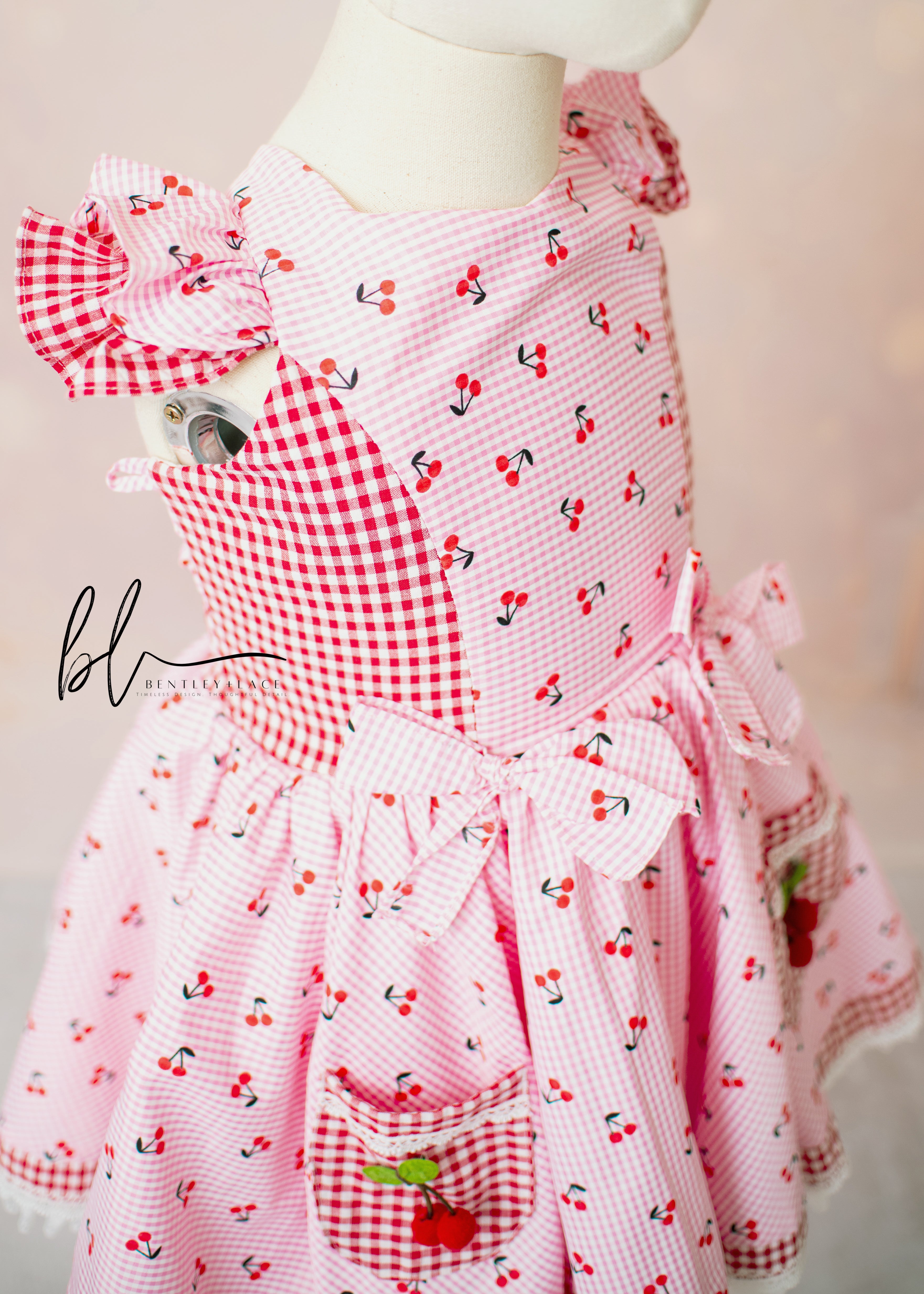 Cherry Picnic Custom Heirloom Dress Option One