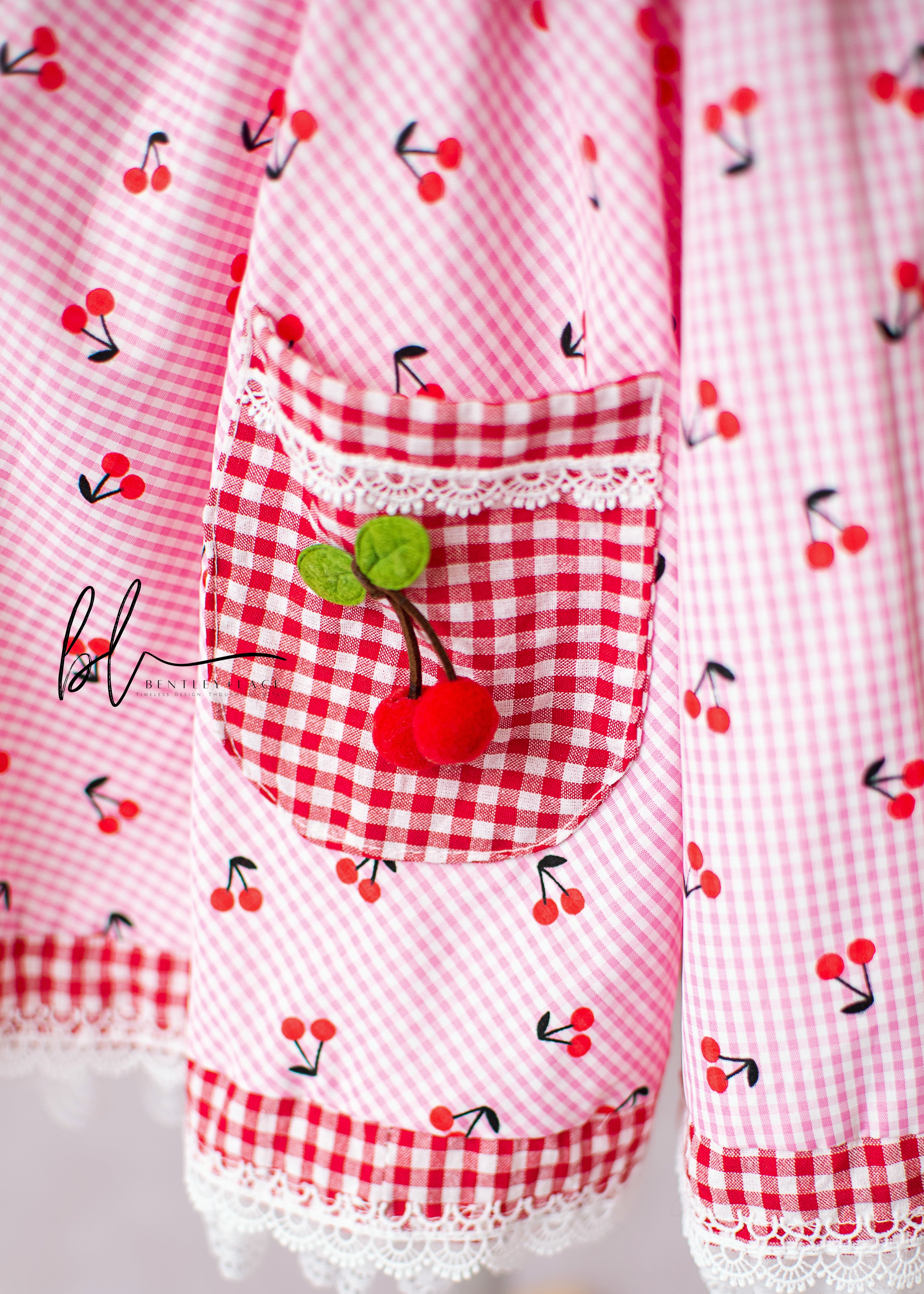 Cherry Picnic Custom Heirloom Dress Option One