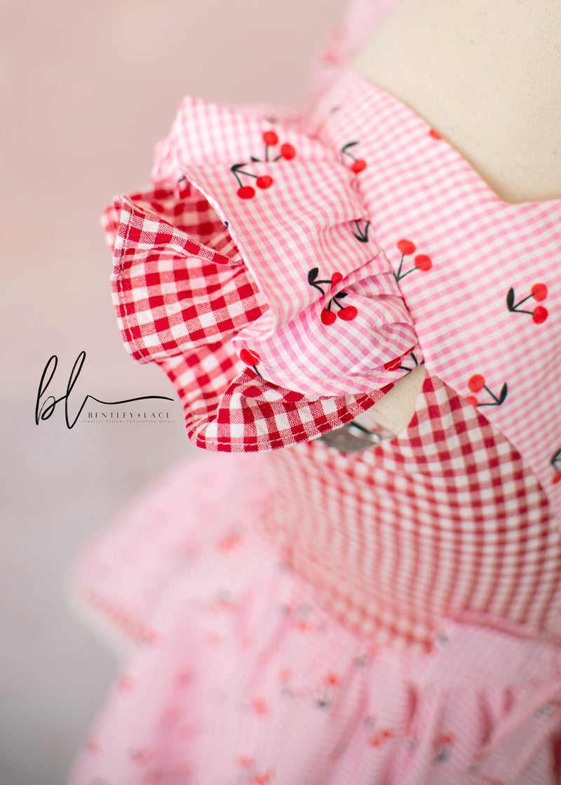 Cherry Picnic Custom Heirloom Dress Option One