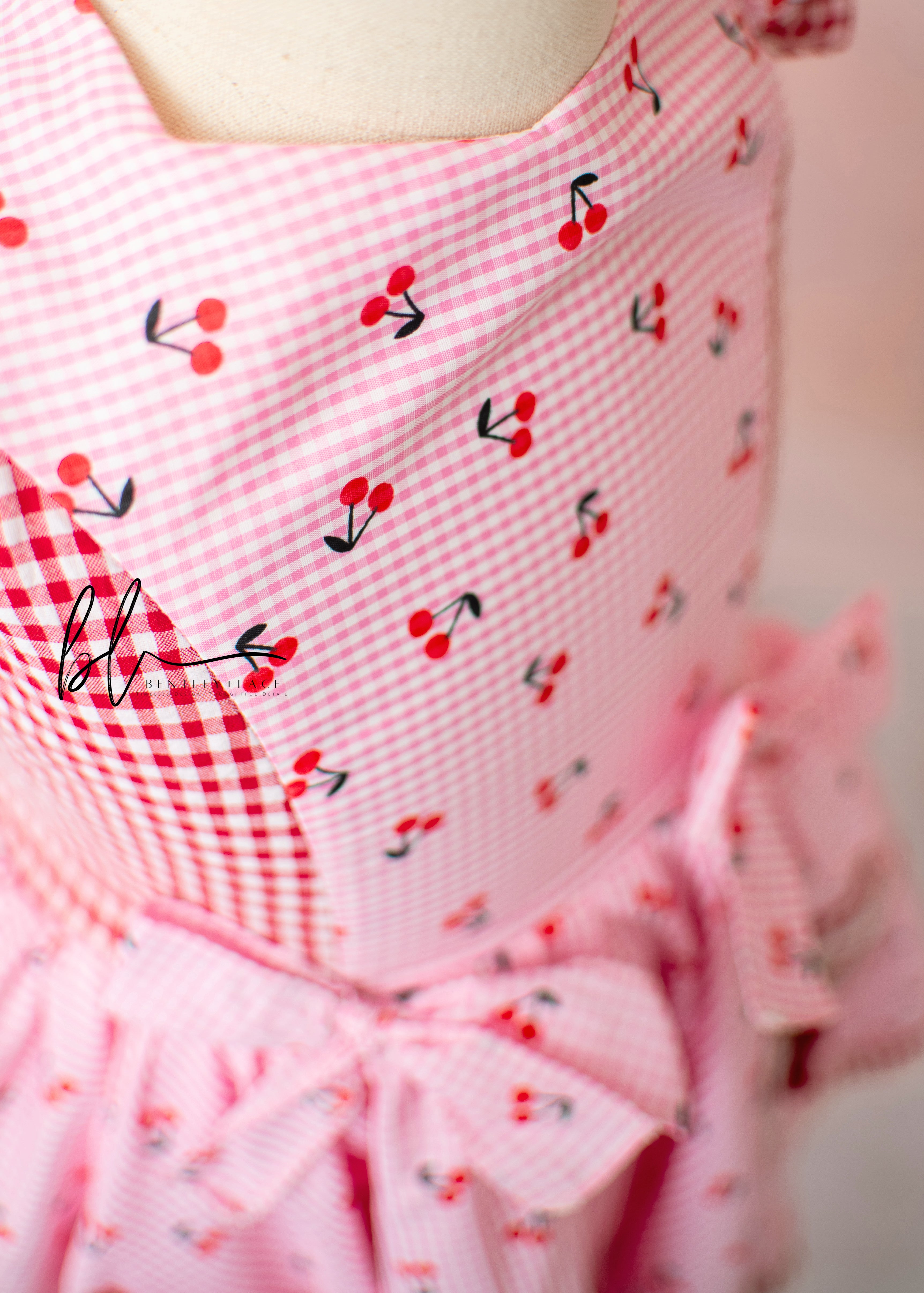 Cherry Picnic Custom Heirloom Dress Option One