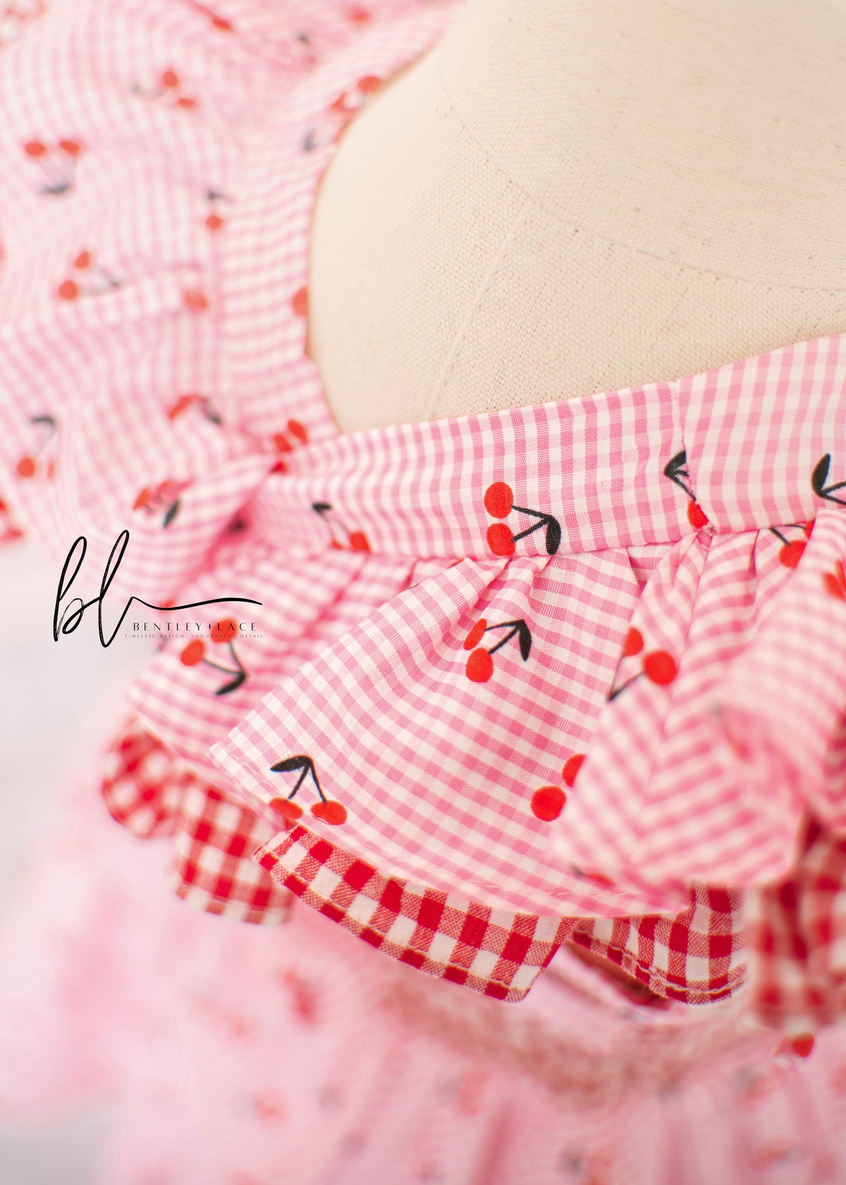 Cherry Picnic Custom Heirloom Dress Option One