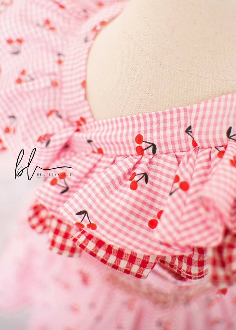 Cherry Picnic Custom Heirloom Dress Option One