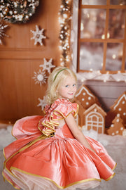 "Kimberly"  Velvet Petal Dress - Editorial Dress, Couture Gown, Special Occasion Dress