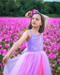 NEW "Hillary" - sunset - Beautiful boho slip dress- (8-9 year)