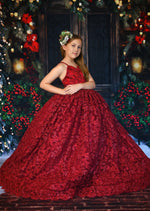"Back view of the Addison Gown featuring adjustable straps and flexible elastic waist"

