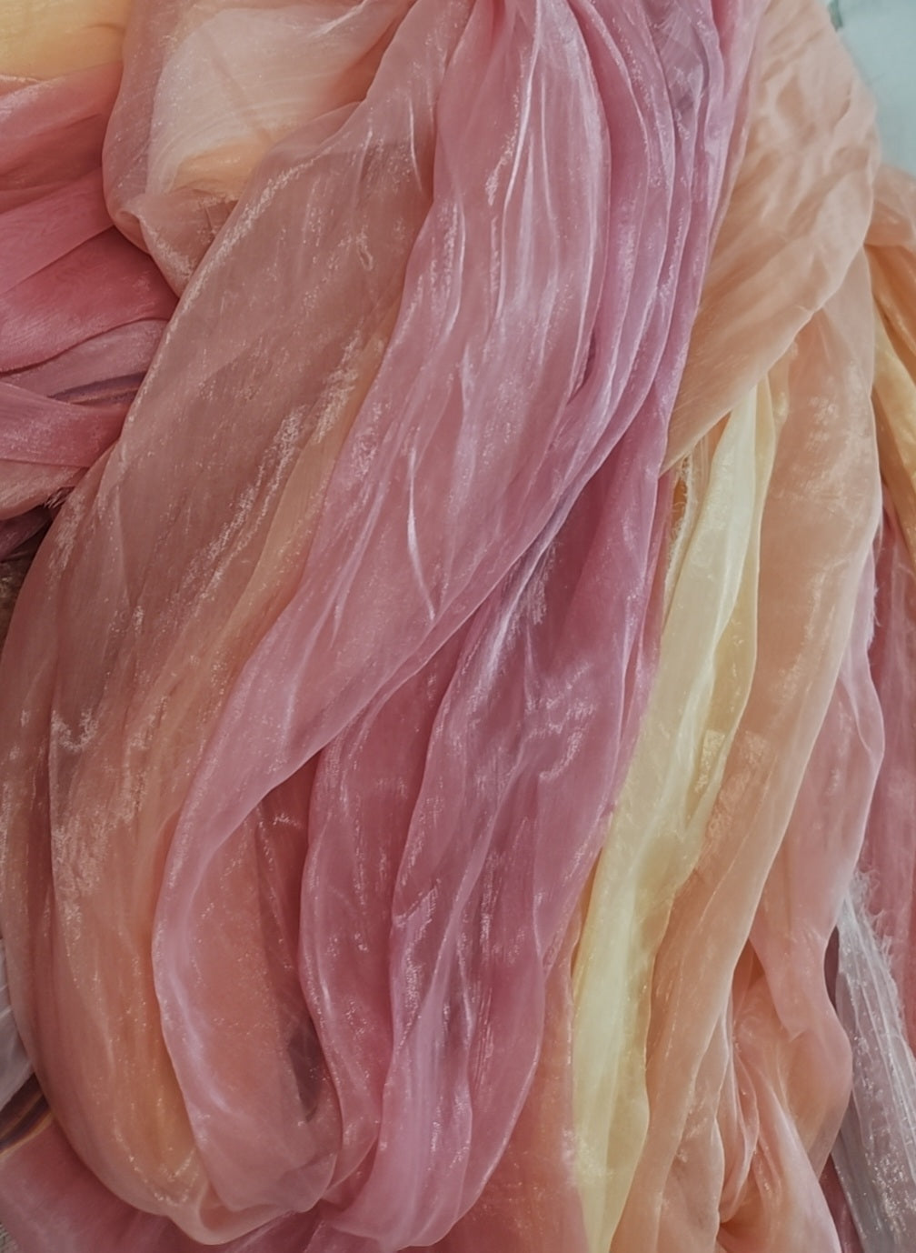 REMNANT ombre silk organza