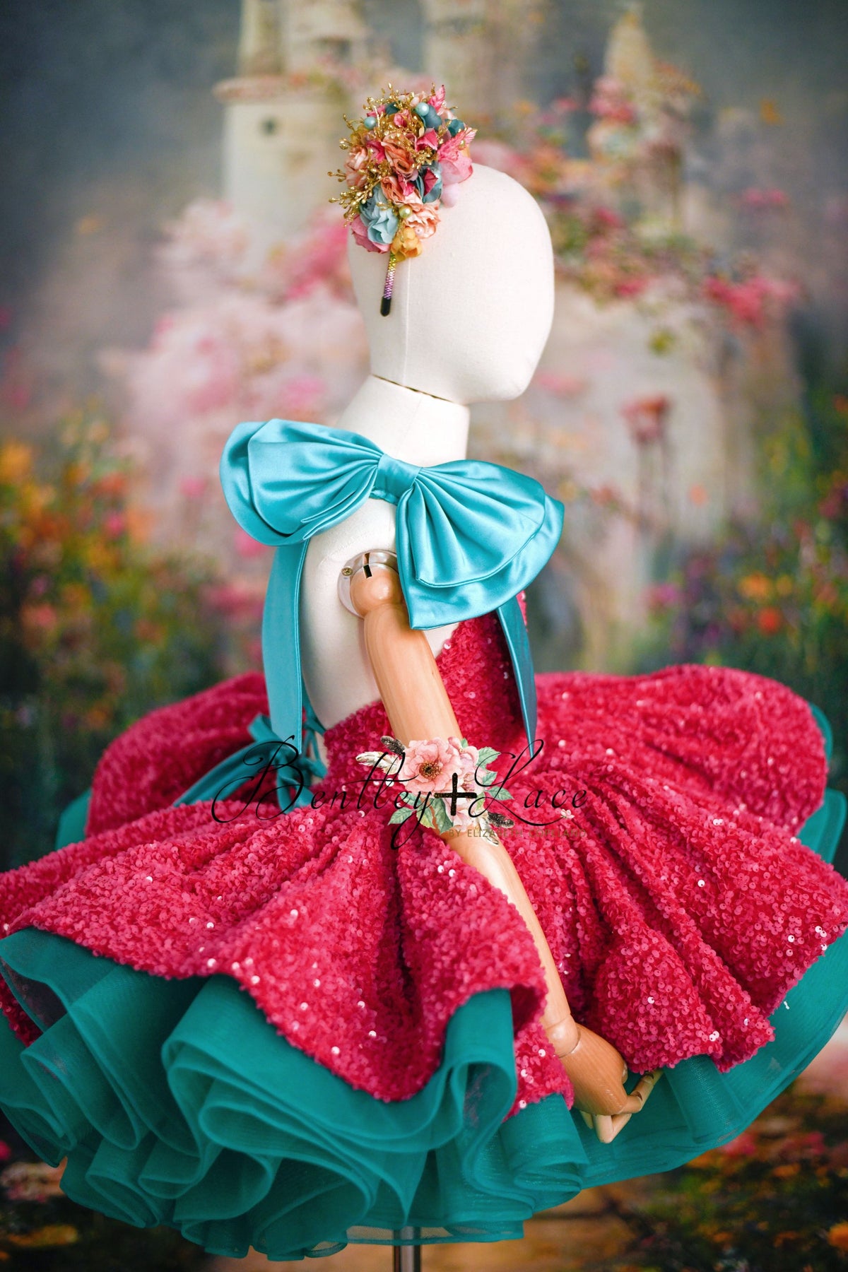 Sequin holiday dresses, children's couture gowns, dresses for photography sessions, how to rent a gown
