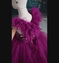 Retired rental euc "Dazzling Merlot" -Toddler Floor Length Gown - (3-5 year)