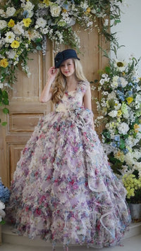 RETIRED RENTAL EUC EXCLUSIVE limited release gown - Meadow Bloom floor long gown (6 year- 8 year)