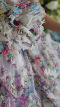 RETIRED RENTAL EUC EXCLUSIVE limited release gown - Meadow Bloom floor long gown (6 year- 8 year)