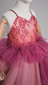 NEW Blush Blossom - Floor Long Couture Rental Gown  (6 year-Pettie 8 year)