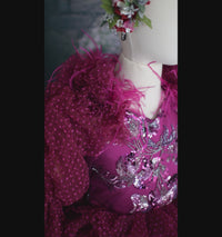 New "Radiant Orchid" Petal Length Dress with Detachable Sleeves | Size 6 Year to Petite 7 Year