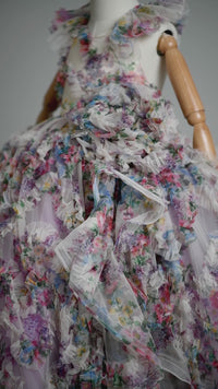 RETIRED RENTAL EUC EXCLUSIVE limited release gown - Meadow Bloom floor long gown (6 year- 8 year)