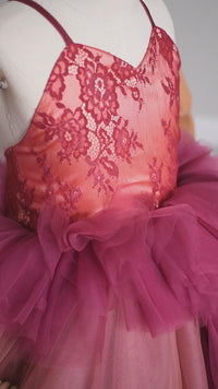 NEW Blush Blossom - Floor Long Couture Rental Gown  (6 year-Pettie 8 year)
